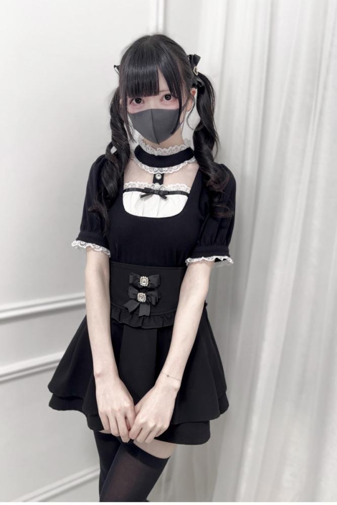 Nekura Pink Knitting Lacework Top Jirai Kei Outfits