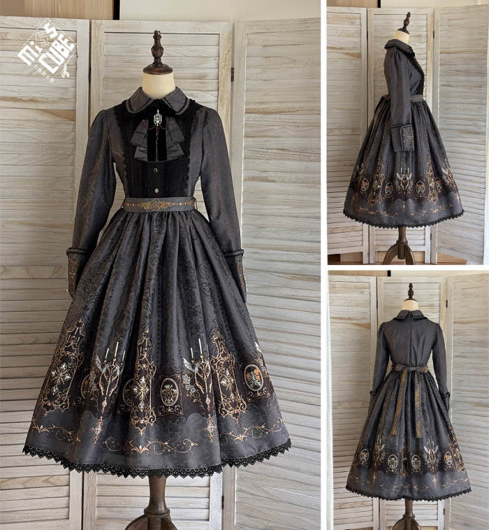 Miss Point the Blood Night Lamp Keeper Gothic Lolita Dress