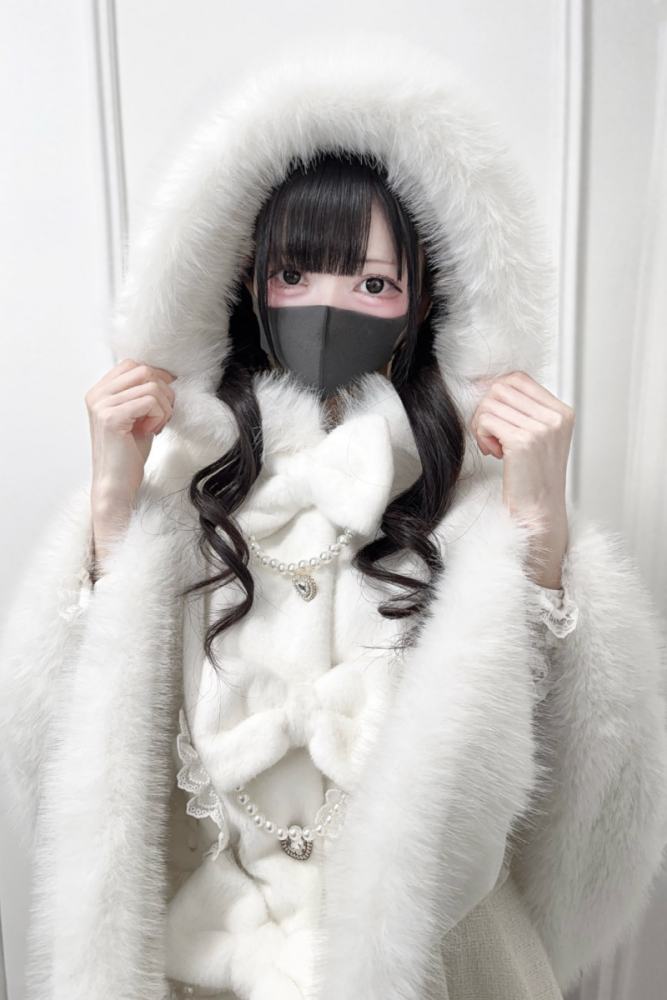 Nekura Fluffy Kuro Bow Hoodie Cape Jirai Kei Fashion