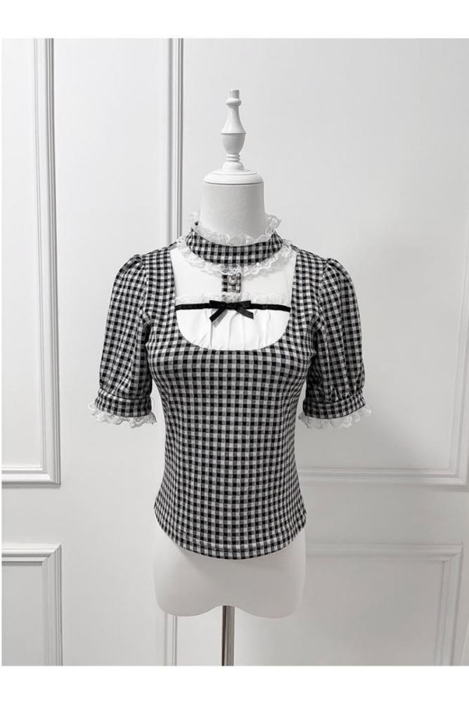 Nekura Pink Knitting Lacework Top Jirai Kei Outfits