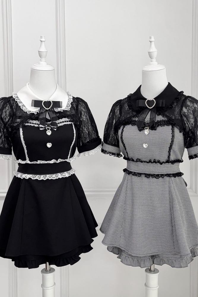 Nekura Hollowed Lacework White Set Jirai Kei Clothes