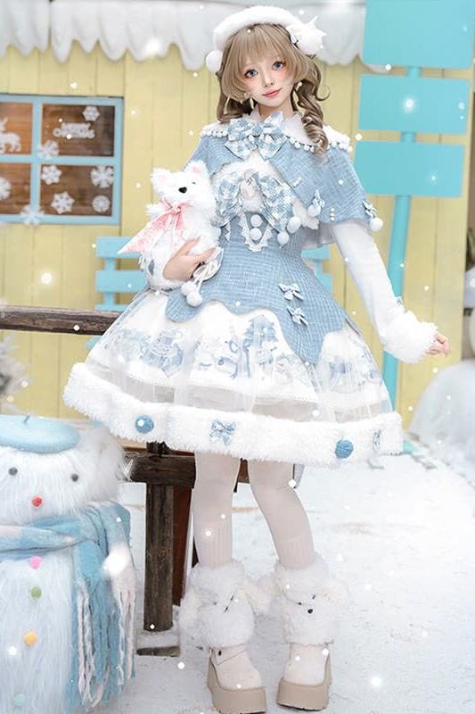 Rolling Snowballs Classic Lolita Dress, Cape and Top Wear