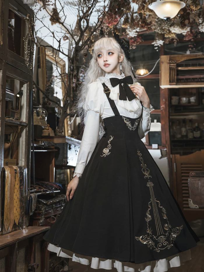 Violin Variations Classic Lolita Salopette, Blouse and Coat