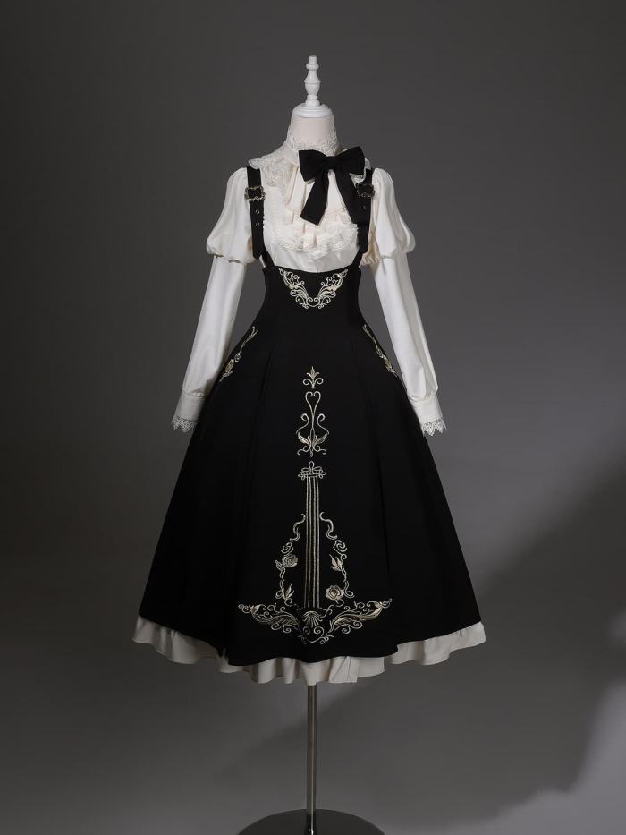Violin Variations Classic Lolita Salopette, Blouse and Coat
