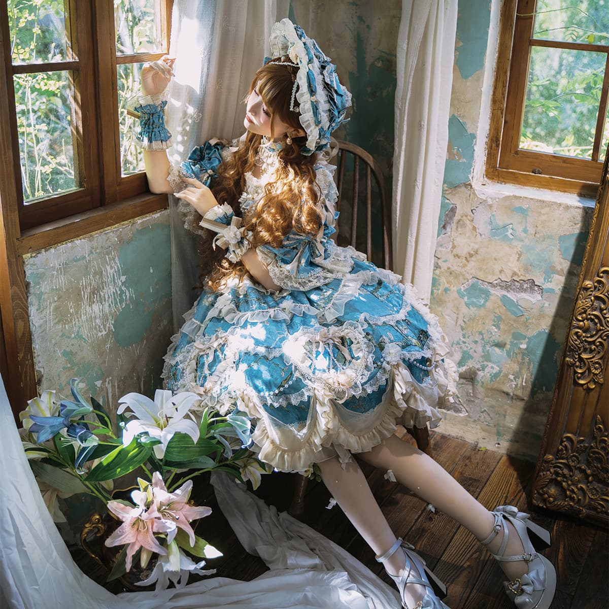Bramble Rose Antique Cake Classic Lolita Dress Full Set