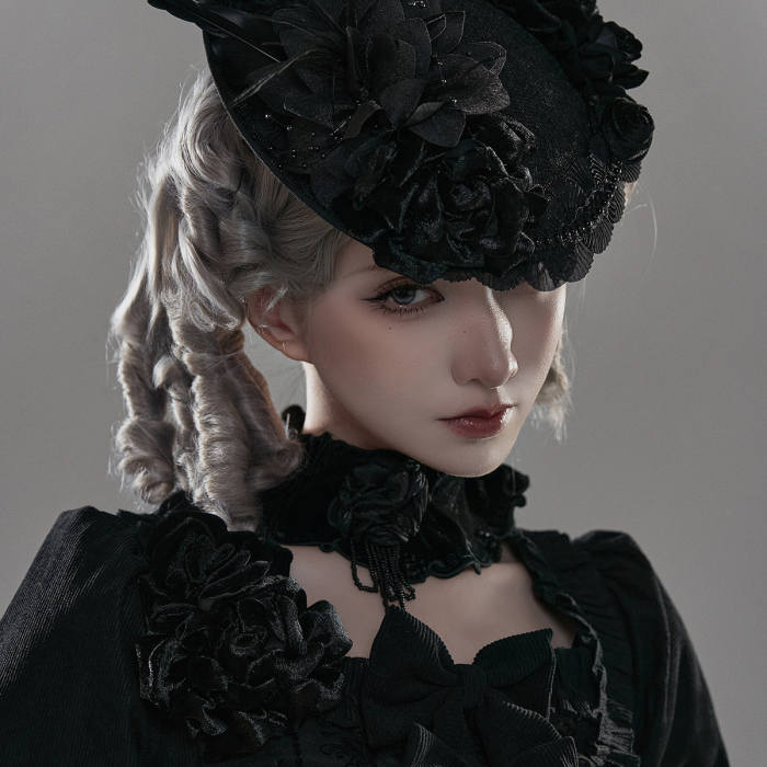 Lingxi Lolita Night Falls on Versailles Gothic Top + Skirt Set