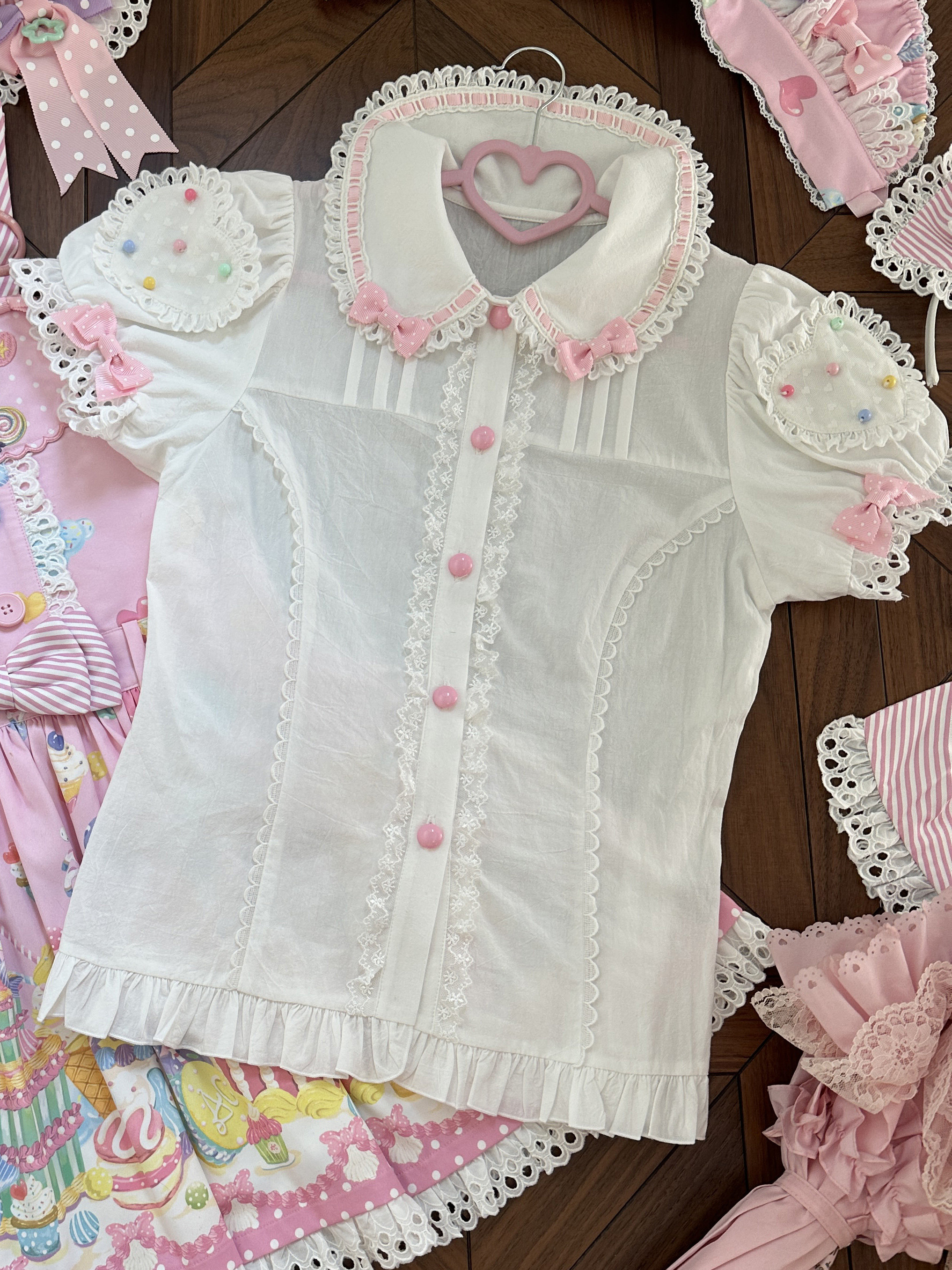 Retro Cat Dessert Land OP JSK Salopette Sweet Lolita Dress