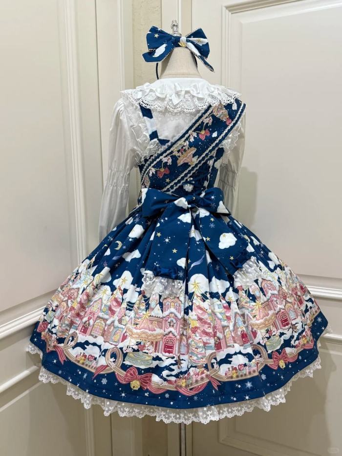 Night Sky Flight Sweet Lolita Jumper JSK Dress and Accessories