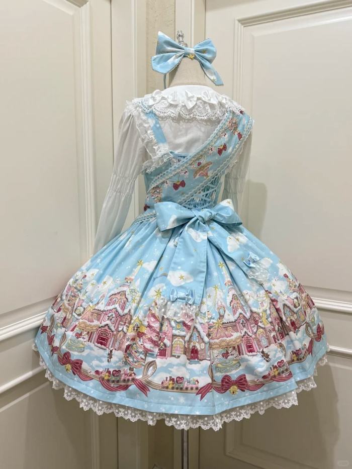 Night Sky Flight Sweet Lolita Jumper JSK Dress and Accessories