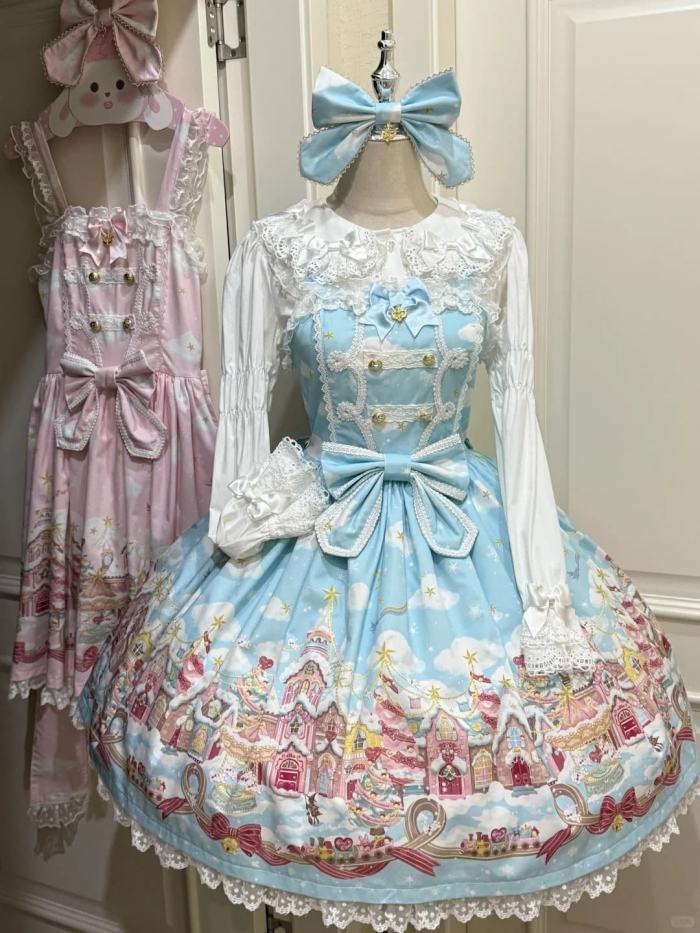 Night Sky Flight Sweet Lolita Jumper JSK Dress and Accessories