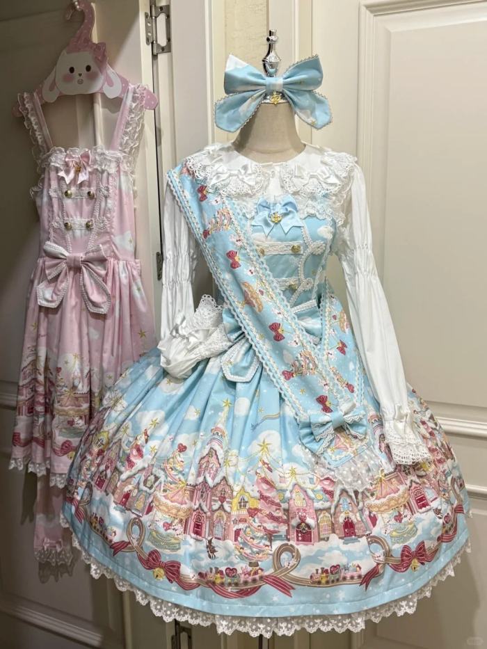 Night Sky Flight Sweet Lolita Jumper JSK Dress and Accessories