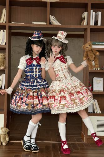Nnstar Sugar Festivaly Classic Lolita JSK, Hat and Headbow