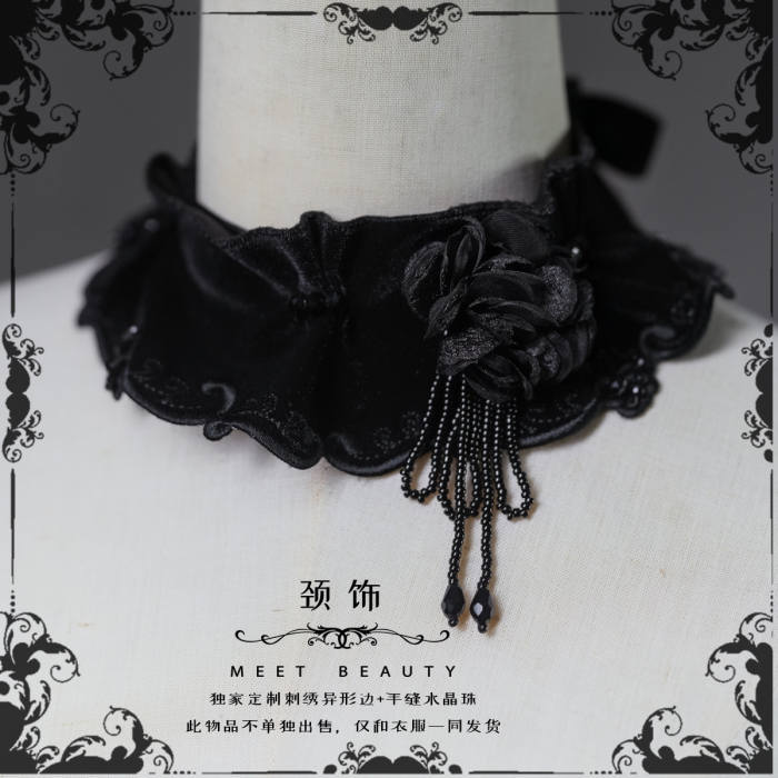 Lingxi Lolita Night Falls on Versailles Gothic Top + Skirt Set