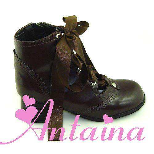 Purple Platform Lolita Shoes White Bow