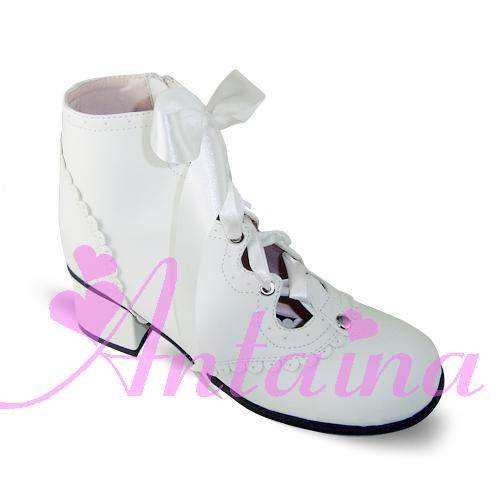Purple Platform Lolita Shoes White Bow