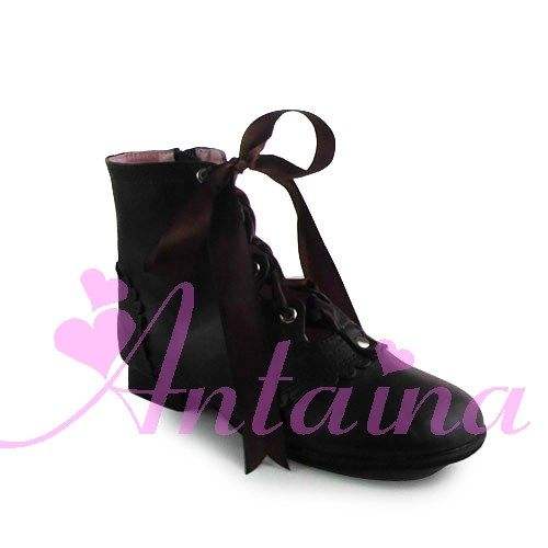 Purple Platform Lolita Shoes White Bow