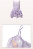 Hard Candy French Vacation Spaghetti Strap Purple Dress and Outerwear Top
