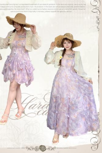 Hard Candy French Vacation Spaghetti Strap Purple Dress and Outerwear Top