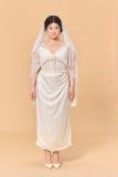 Magic Encounter Strap Fish Bone Creamy White Formal Dresses for Women