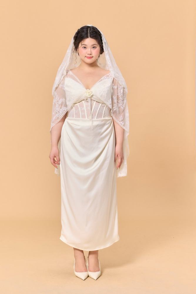 Magic Encounter Strap Fish Bone Creamy White Formal Dresses for Women