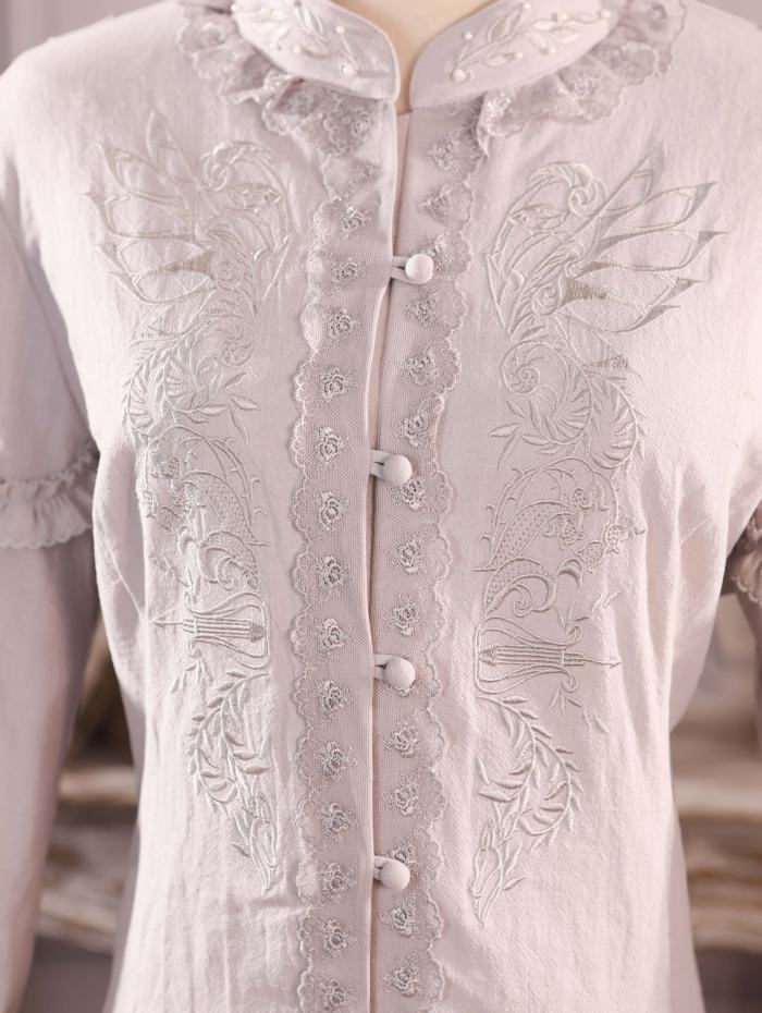 The Splendor of Gold&Siliver Tree Vintage Embroidery Lolita Blouse