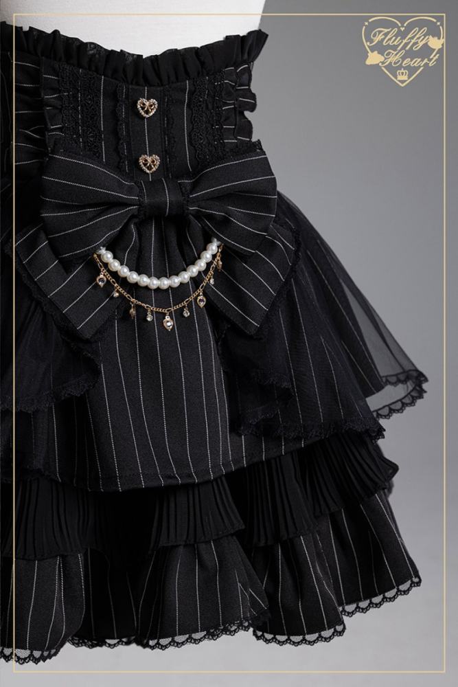 Fluffy Heart Dreamy Desserts Japanese Girlish Lace Cake Skirt Jirai Kei Fashion