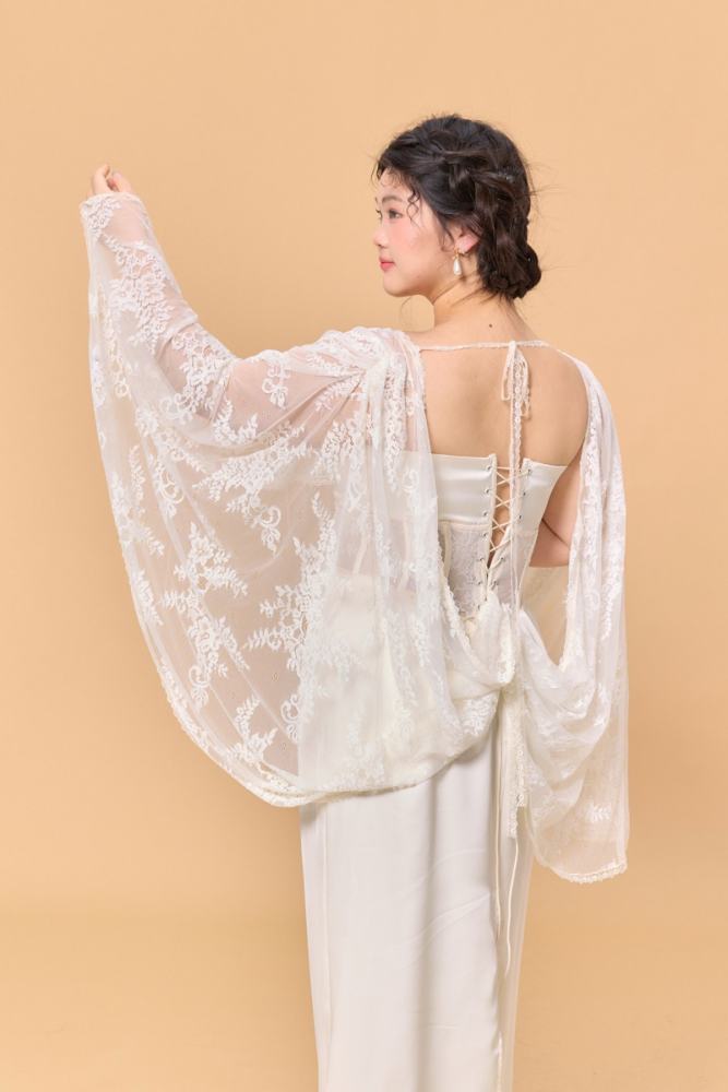 Magic Encounter Strap Fish Bone Creamy White Formal Dresses for Women