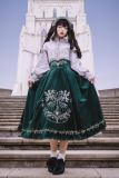 The Splendor of Gold&Siliver Tree Classic Embroidery Lolita Skirt, Jumper Dress, Vest and Cape
