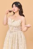 Dream Catcher French Plus Size Spaghetti Strap Dresses for Women