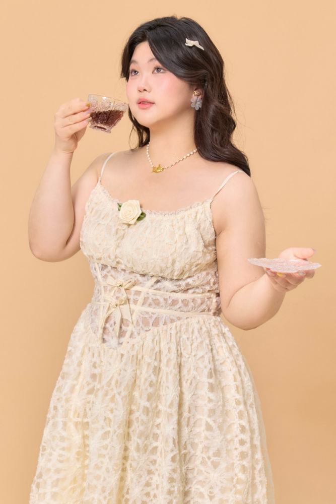 Dream Catcher French Plus Size Spaghetti Strap Dresses for Women