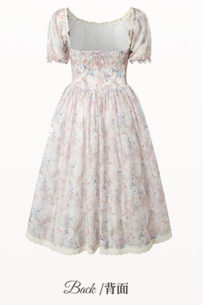 Hard Candy French Retro Printed Plus Size Long Dress