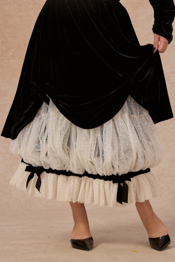 Night Party Lace Halloween Black Velvet Dresses for Women