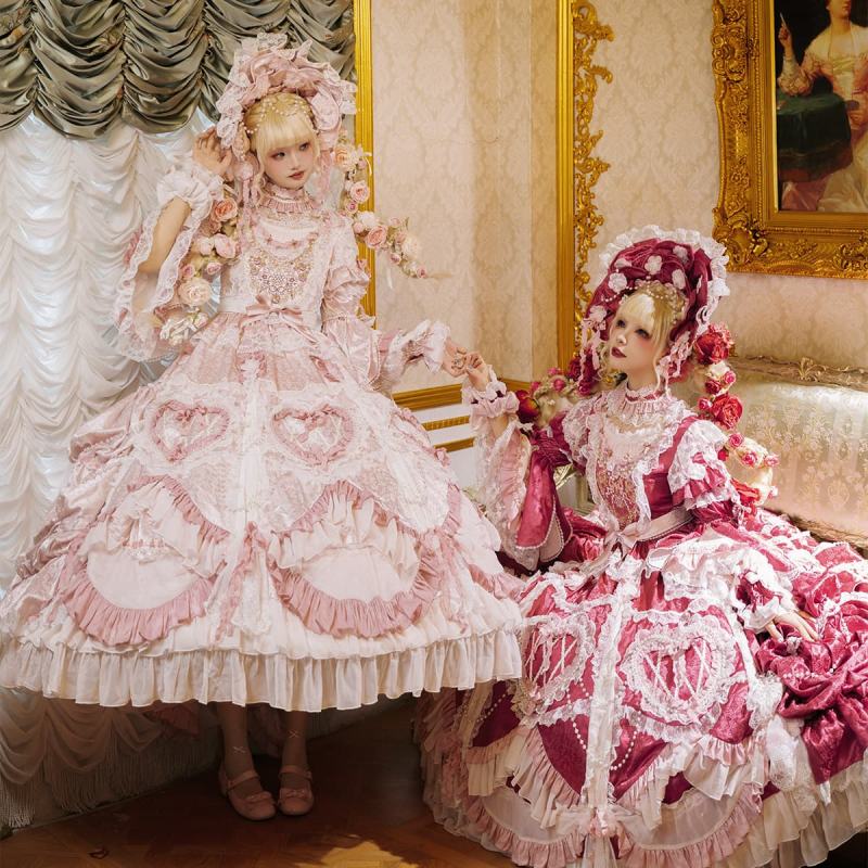 Bramble Rose Antique Cake Almond Blossom Classic Lolita Dress Full Set