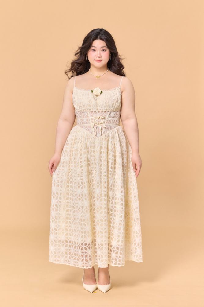 Dream Catcher French Plus Size Spaghetti Strap Dresses for Women