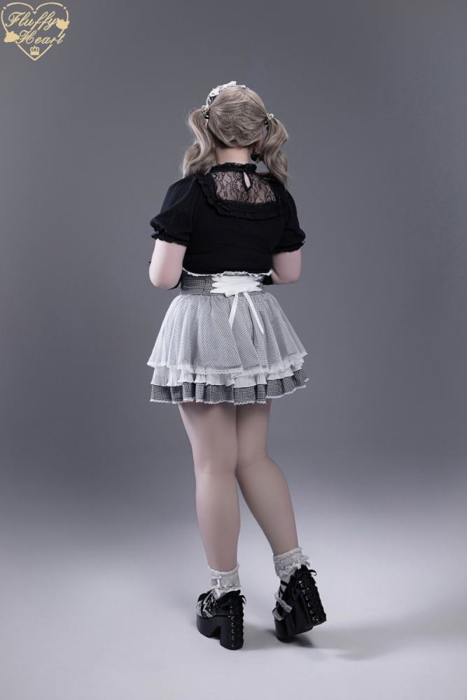 Fluffy Heart Dreamy Desserts Japanese Girlish Lace Cake Skirt Jirai Kei Fashion