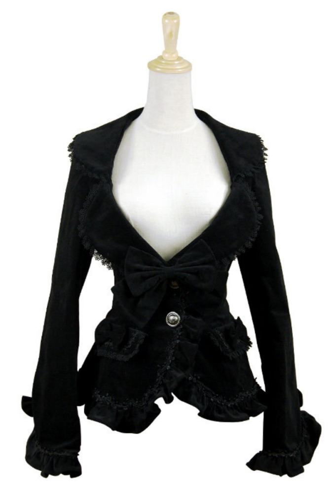 Lace Garden Miss Hepburn Retro Velvet Coat and Multi Layered Skirt