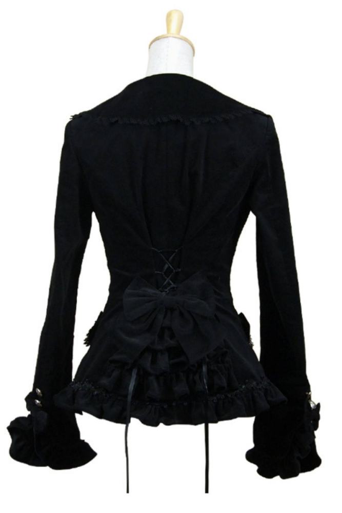 Lace Garden Miss Hepburn Retro Velvet Coat and Multi Layered Skirt