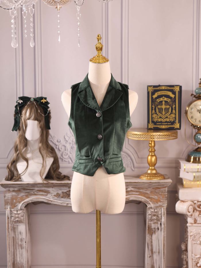 The Splendor of Gold&Siliver Tree Classic Embroidery Lolita Skirt, Jumper Dress, Vest and Cape