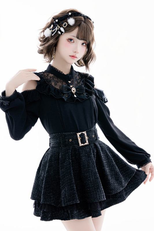 Fluffy Heart Japanese Sugar Pink Skirt Jirai Kei Clothes