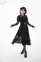 Fluffy Heart Moonlit Night Lace Blouse High Waist Skirt Jirai Kei Fashion