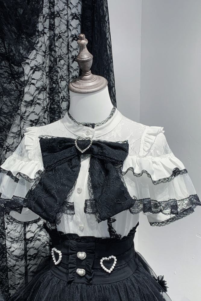 Virtual Paradise Japanese Lacework Blouse Jirai Kei Fashion