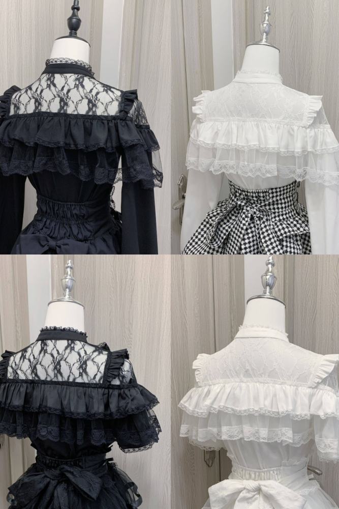 Virtual Paradise Japanese Lacework Blouse Jirai Kei Fashion