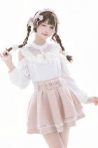 Fluffy Heart Japanese Sugar Pink Skirt Jirai Kei Clothes