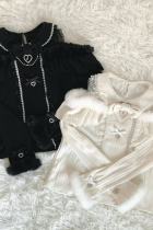 Virtual Paradise Faux Fur Trims Off Shoulder Top Jirai Kei Clothing