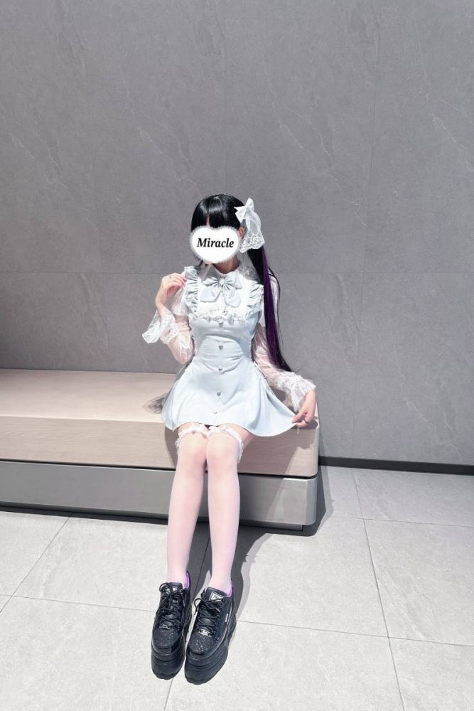 Virtual Paradise Lacework Black White Plaid Set Jirai Kei Outfits