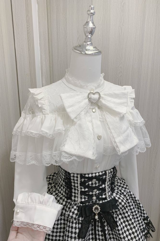 Virtual Paradise Japanese Lacework Blouse Jirai Kei Fashion