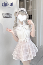 Ckikw Soft Snow Plaid Back Straps Pink Skirt Jirai Kei Outfit