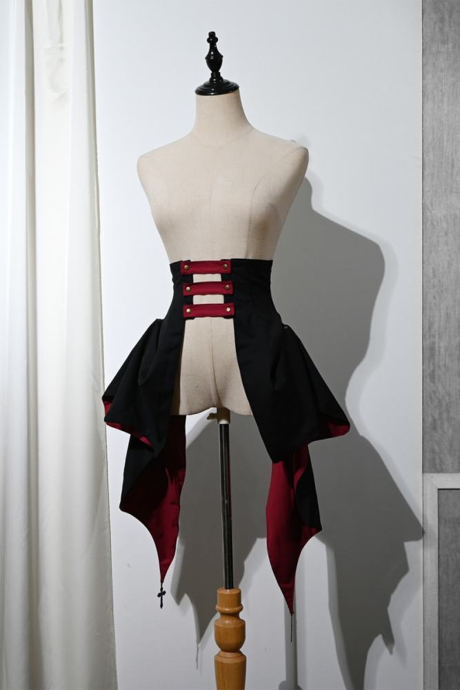 Hei Shan Vlad Banquet Irregular Black Girdle Tail Ouji Lolita Gothic Style