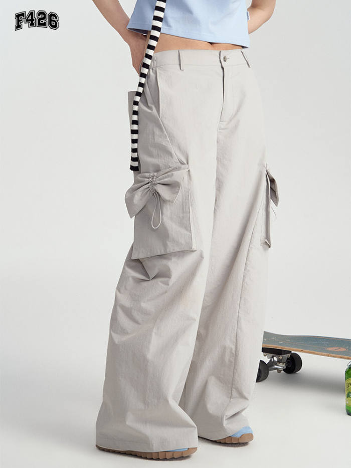 F426 Official 〜 Ribbon Accent Baggy Cargo Pants 〜 Unisex Streetwear