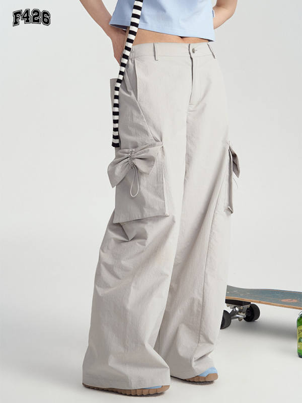 F426 Official 〜 Ribbon Accent Baggy Cargo Pants 〜 Unisex Streetwear